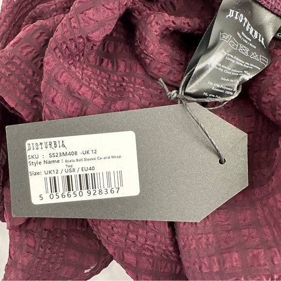Disturbia Deep Purple Wrap Blouse - Picture 12 of 13